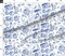 Blue Sardines Fish Summer Hand Drawn Monochromatic Brushstrokes Rustic Vacation Custom Printed Fabric by Spoonflower Various Fabrics by the Yard or Fat Quarter